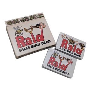 Raid‎ Bug Spray Playing Cards Sealed Decks In Box Vintage